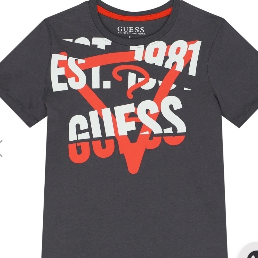 GUESS 🔥🥰Boys Grey Logo T-Shirt, Tee shirt